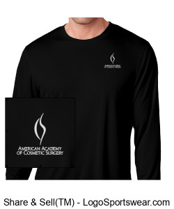 AACS Logo Mens Hanes Adult Cool Dri Long Sleeve Performance T-Shirt Design Zoom